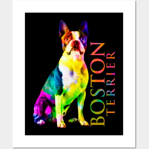 Boston Terrier dog Wall Art by Nartissima